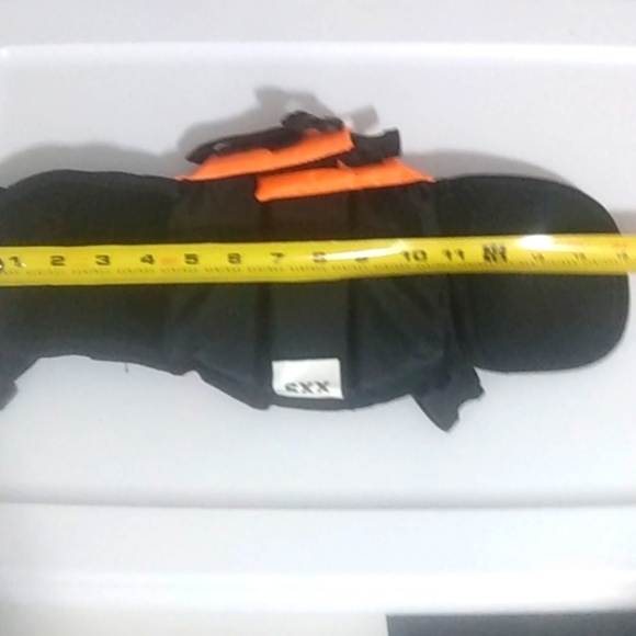 SMALL PET DOG LIFE JACKET SECURITY VEST ORANGE BLACK SIZE XXS NWT - Picture 7 of 9